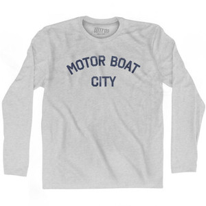Motor Boat City Adult Cotton Long Sleeve T-Shirt by Ultras