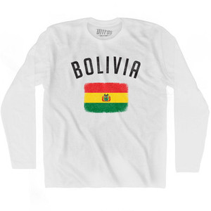Bolivia Country Flag Heritage Adult Cotton Long Sleeve T-Shirt by Ultras