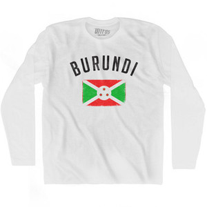 Burundi Country Flag Heritage Adult Cotton Long Sleeve T-Shirt by Ultras Burundi Country Flag Heritage Adult Cotton Long Sleeve T-Shirt by Ultras