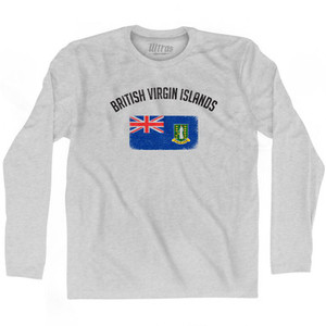 British Virgin Islands Country Flag Heritage Adult Cotton Long Sleeve T-Shirt by Ultras British Virgin Islands Country Flag Heritage Adult Cotton Long Sleeve T-Shirt by Ultras