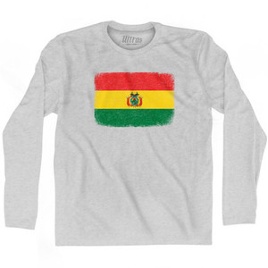 Bolivia Country Flag Adult Cotton Long Sleeve T-Shirt by Ultras