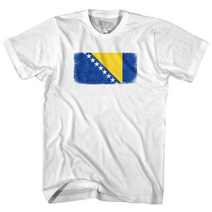 Bosnia And Herzegovina Country Flag Adult Cotton T-Shirt by Ultras Bosnia And Herzegovina Country Flag Adult Cotton T-Shirt by Ultras