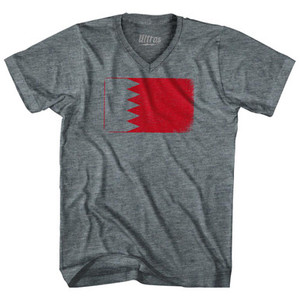 Bahrain Country Flag Adult Tri-Blend V-Neck T-Shirt by Ultras Bahrain Country Flag Adult Tri-Blend V-Neck T-Shirt by Ultras