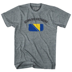 Bosnia And Herzegovina Country Flag Heritage Adult Tri-Blend T-Shirt by Ultras Bosnia And Herzegovina Country Flag Heritage Adult Tri-Blend T-Shirt by Ultras