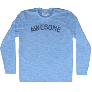 Awesome Adult Tri-Blend Long Sleeve T-shirt - Athletic Blue Awesome Adult Tri-Blend Long Sleeve T-shirt - Athletic Blue