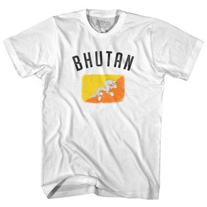 Bhutan Country Flag Heritage Adult Cotton T-Shirt by Ultras