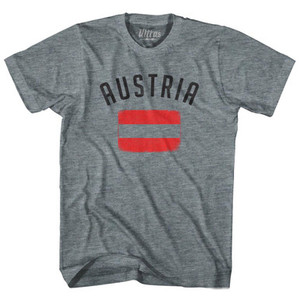 Austria Country Flag Heritage Adult Tri-Blend T-Shirt by Ultras Austria Country Flag Heritage Adult Tri-Blend T-Shirt by Ultras