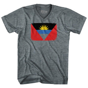 Antigua And Barbuda Country Flag Adult Tri-Blend V-Neck T-Shirt by Ultras Antigua And Barbuda Country Flag Adult Tri-Blend V-Neck T-Shirt by Ultras