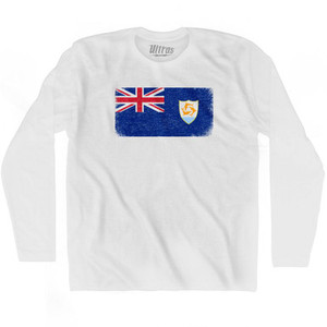 Anguilla Country Flag Adult Cotton Long Sleeve T-Shirt by Ultras Anguilla Country Flag Adult Cotton Long Sleeve T-Shirt by Ultras