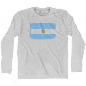 Argentina Country Flag Adult Cotton Long Sleeve T-Shirt by Ultras Argentina Country Flag Adult Cotton Long Sleeve T-Shirt by Ultras