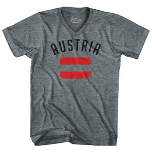 Austria Country Flag Heritage Adult Tri-Blend V-Neck T-Shirt by Ultras Austria Country Flag Heritage Adult Tri-Blend V-Neck T-Shirt by Ultras