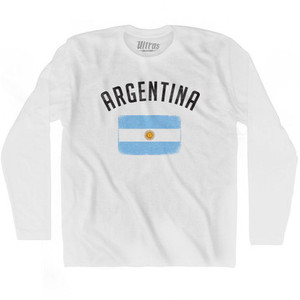 Argentina Country Flag Heritage Adult Cotton Long Sleeve T-Shirt by Ultras Argentina Country Flag Heritage Adult Cotton Long Sleeve T-Shirt by Ultras