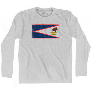 American Samoa Country Flag Adult Cotton Long Sleeve T-Shirt by Ultras American Samoa Country Flag Adult Cotton Long Sleeve T-Shirt by Ultras