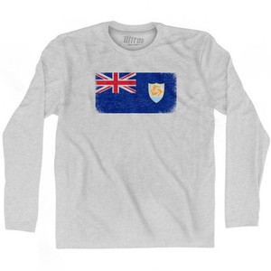 Anguilla Country Flag Adult Cotton Long Sleeve T-Shirt by Ultras Anguilla Country Flag Adult Cotton Long Sleeve T-Shirt by Ultras