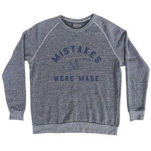 Mistakes Were Made Broken Surf Board Adult Tri-Blend Sweatshirt - Athletic Grey Mistakes Were Made Broken Surf Board Adult Tri-Blend Sweatshirt - Athletic Grey
