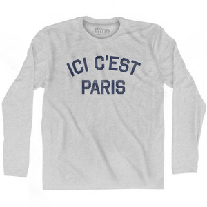 Ici cest Paris Adult Cotton Long Sleeve T-shirt by Ultras Ici cest Paris Adult Cotton Long Sleeve T-shirt by Ultras