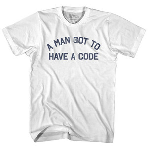 A Man Got To Have A Code Womens Cotton Junior Cut T-Shirt by Ultras A Man Got To Have A Code Womens Cotton Junior Cut T-Shirt by Ultras