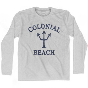 Virginia Colonial Beach Trident Adult Cotton Long Sleeve T-Shirt by Ultras Virginia Colonial Beach Trident Adult Cotton Long Sleeve T-Shirt by Ultras