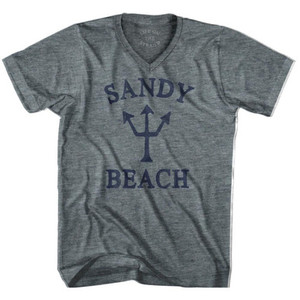 Wyoming Sandy Beach Trident Adult Tri-Blend V-Neck T-Shirt by Ultras Wyoming Sandy Beach Trident Adult Tri-Blend V-Neck T-Shirt by Ultras