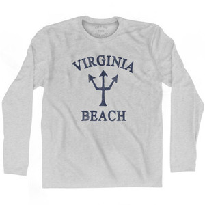 Virginia Virginia Beach Trident Adult Cotton Long Sleeve T-Shirt by Ultras Virginia Virginia Beach Trident Adult Cotton Long Sleeve T-Shirt by Ultras