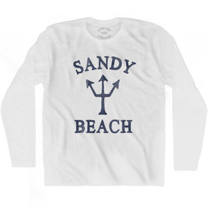 Wyoming Sandy Beach Trident Adult Cotton Long Sleeve T-Shirt by Ultras Wyoming Sandy Beach Trident Adult Cotton Long Sleeve T-Shirt by Ultras