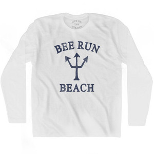 West Virginia Bee Run Beach Trident Adult Cotton Long Sleeve T-Shirt by Ultras
