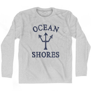 Washington Ocean Shores Trident Adult Cotton Long Sleeve T-Shirt by Ultras