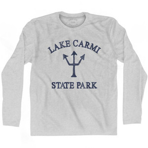 Vermont Lake Carmi State Park Trident Adult Cotton Long Sleeve T-Shirt by Ultras