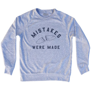 Mistakes Were Made Broken Surf Board Adult Tri-Blend Sweatshirt - Grey Heather Mistakes Were Made Broken Surf Board Adult Tri-Blend Sweatshirt - Grey Heather