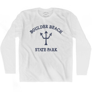 Vermont Boulder Beach State Park Trident Adult Cotton Long Sleeve T-Shirt by Ultras