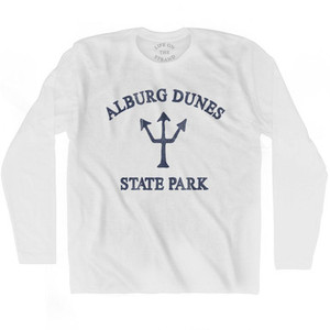 Vermont Alburg Dunes State Park Trident Adult Cotton Long Sleeve T-Shirt by Ultras