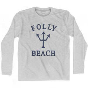 South Carolina Folly Beach Trident Adult Cotton Long Sleeve T-Shirt by Ultras South Carolina Folly Beach Trident Adult Cotton Long Sleeve T-Shirt by Ultras