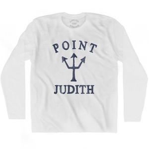 Rhode Island Point Judith Trident Adult Cotton Long Sleeve T-Shirt by Ultras