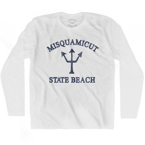 Rhode Island Misquamicut State Beach Trident Adult Cotton Long Sleeve T-Shirt by Ultras Rhode Island Misquamicut State Beach Trident Adult Cotton Long Sleeve T-Shirt by Ultras