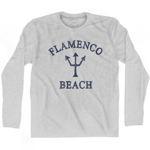Puerto Rico Flamenco Beach Trident Adult Cotton Long Sleeve T-Shirt by Ultras