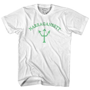 Rhode Island Narragansett Emerald Art Trident Adult Cotton T-Shirt by Ultras Rhode Island Narragansett Emerald Art Trident Adult Cotton T-Shirt by Ultras