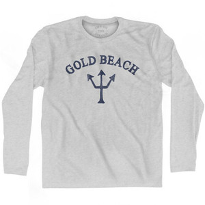 Oregon Gold Beach Trident Adult Cotton Long Sleeve T-Shirt by Ultras Oregon Gold Beach Trident Adult Cotton Long Sleeve T-Shirt by Ultras
