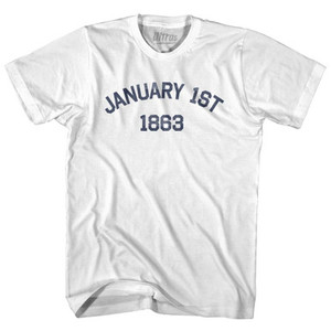 January 1st 1863 President Abraham Lincoln's Emancipation Proclamation Adult Cotton T-shirt by Ultras January 1st 1863 President Abraham Lincoln's Emancipation Proclamation Adult Cotton T-shirt by Ultras