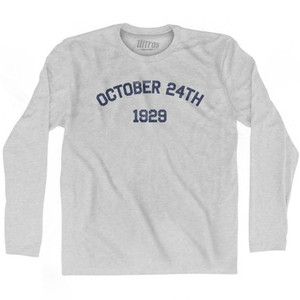 October 24th 1929 Stock Market Crash Adult Cotton Long Sleeve T-shirt by Ultras October 24th 1929 Stock Market Crash Adult Cotton Long Sleeve T-shirt by Ultras