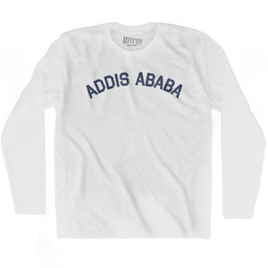 ADDIS ABABA Adult Cotton Long Sleeve T-shirt by Ultras