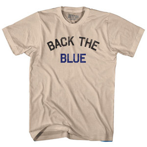 Back The Blue Adult Cotton T-shirt by Ultras