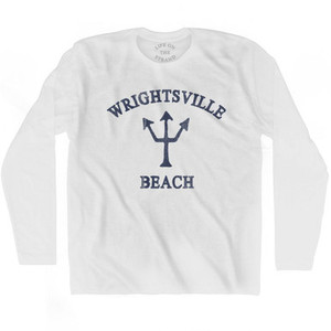 Wrightsville Beach Trident Adult Cotton Long Sleeve T-shirt by Ultras Wrightsville Beach Trident Adult Cotton Long Sleeve T-shirt by Ultras