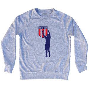 Dos A Cero 2-0 Silhouette USA Soccer Win Over Mexico Adult Tri-Blend Sweatshirt - Grey Heather Dos A Cero 2-0 Silhouette USA Soccer Win Over Mexico Adult Tri-Blend Sweatshirt - Grey Heather