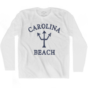 North Carolina Carolina Beach Trident Adult Cotton Long Sleeve T-Shirt by Ultras North Carolina Carolina Beach Trident Adult Cotton Long Sleeve T-Shirt by Ultras
