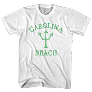North Carolina Carolina Beach Emerald Art Trident Adult Cotton T-Shirt by Ultras
