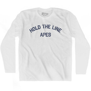 Hold The Line Apes Adult Cotton Long Sleeve T-shirt by Ultras Hold The Line Apes Adult Cotton Long Sleeve T-shirt by Ultras