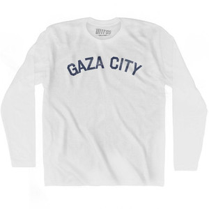 Gaza City Adult Cotton Long Sleeve T-Shirt by Ultras Gaza City Adult Cotton Long Sleeve T-Shirt by Ultras