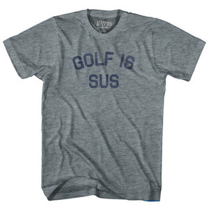 Golf Is Sus Womens Tri-Blend Junior Cut T-Shirt by Ultras