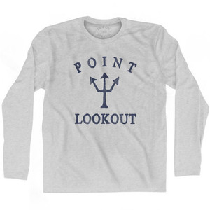 New York Point Lookout Trident Adult Cotton Long Sleeve T-Shirt by Ultras