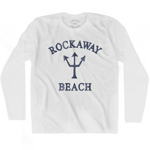 New York Rockaway Beach Trident Adult Cotton Long Sleeve T-Shirt by Ultras